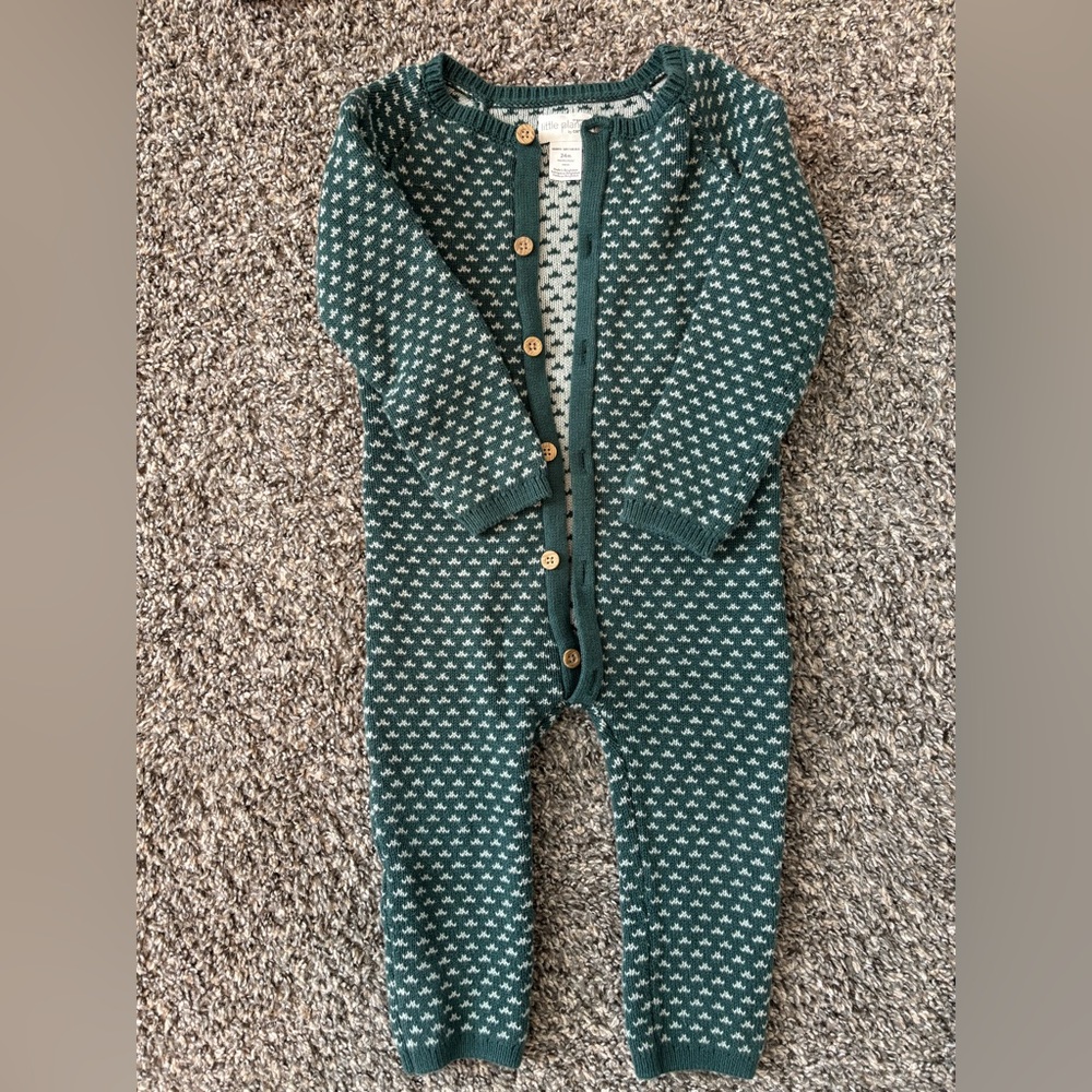 Carter's Green and White Patterned One Piece